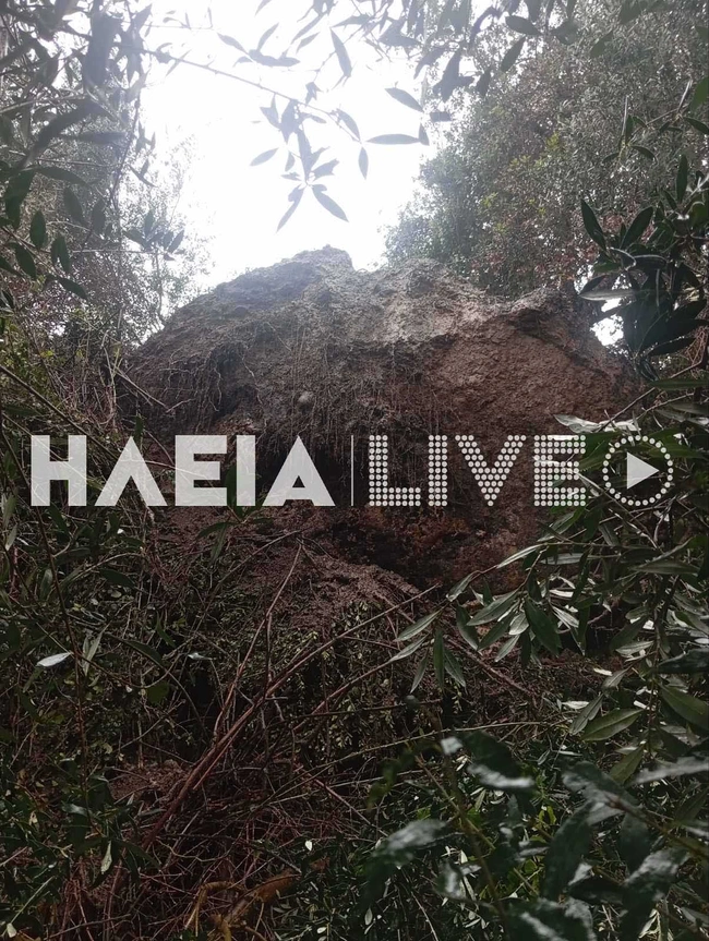 Αποκολλήθηκε πελώριος βράχος και απειλεί σπίτια στο Κατάκολο