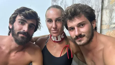 Φάνης Μπολέτσης, Κατερίνα Δαλάκα, Ντάνιελ Νούρκα στον τελικό του Survivor 2024