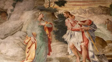 Οπτασία του Ιησού εμφανίζεται στη Μαρία Μαγδαληνή - Νωπογραφία από εκκλησία του Μιλάνο